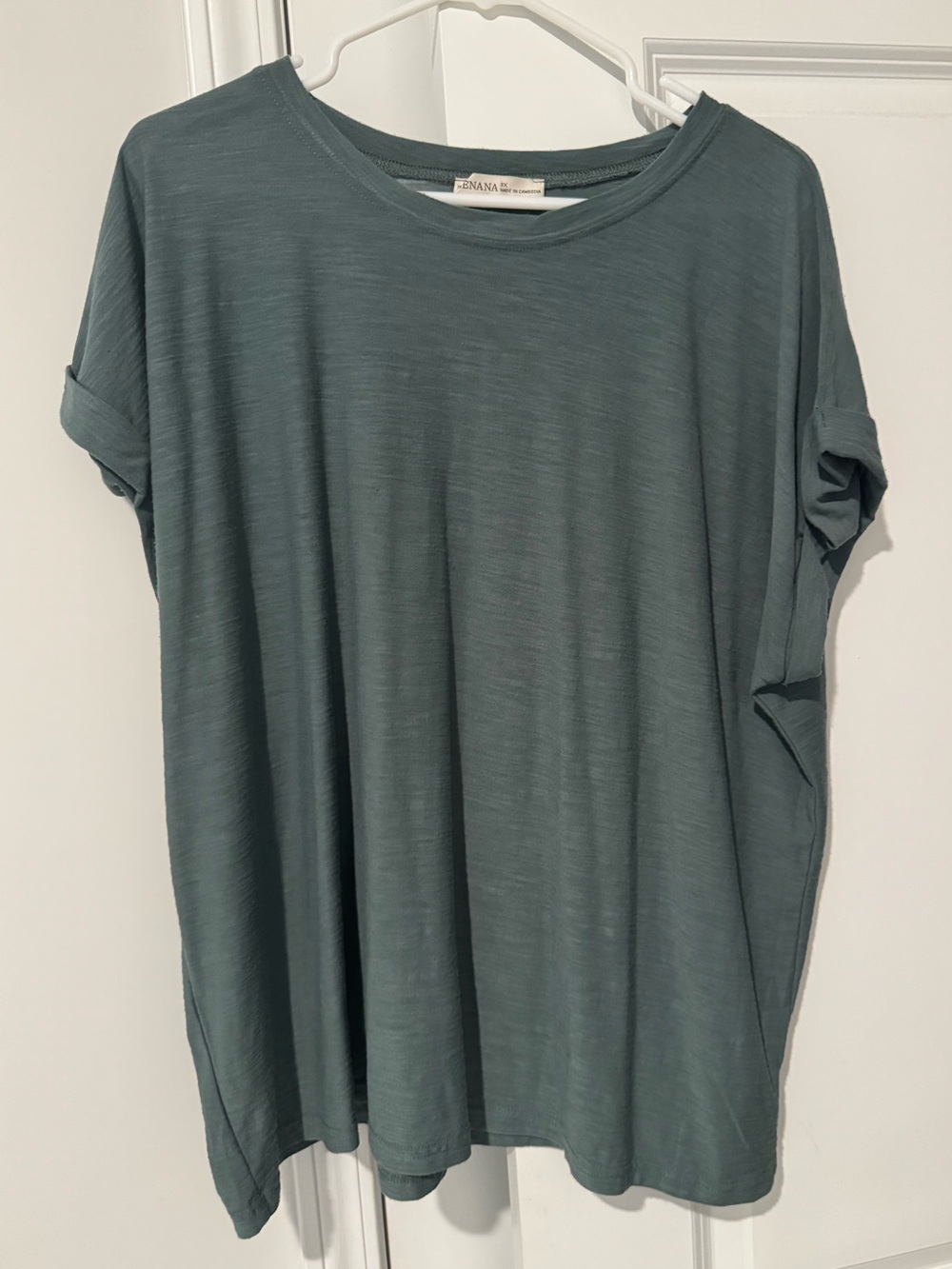 Zenana Outfitters Slate Green Short Sleeve Tee